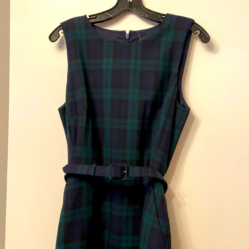 J Crew sleeveless tartan plaid dress size 6 New